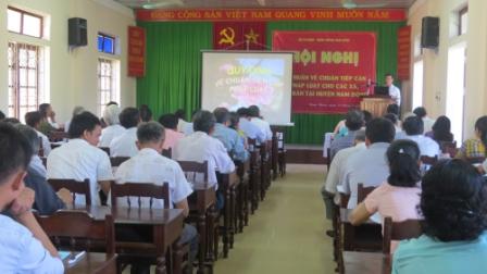 Tổ chức tập huấn quy định xây dựng cấp xã đạt chuẩn tiếp cận pháp luật